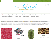 Tablet Screenshot of barrelofbeads.com